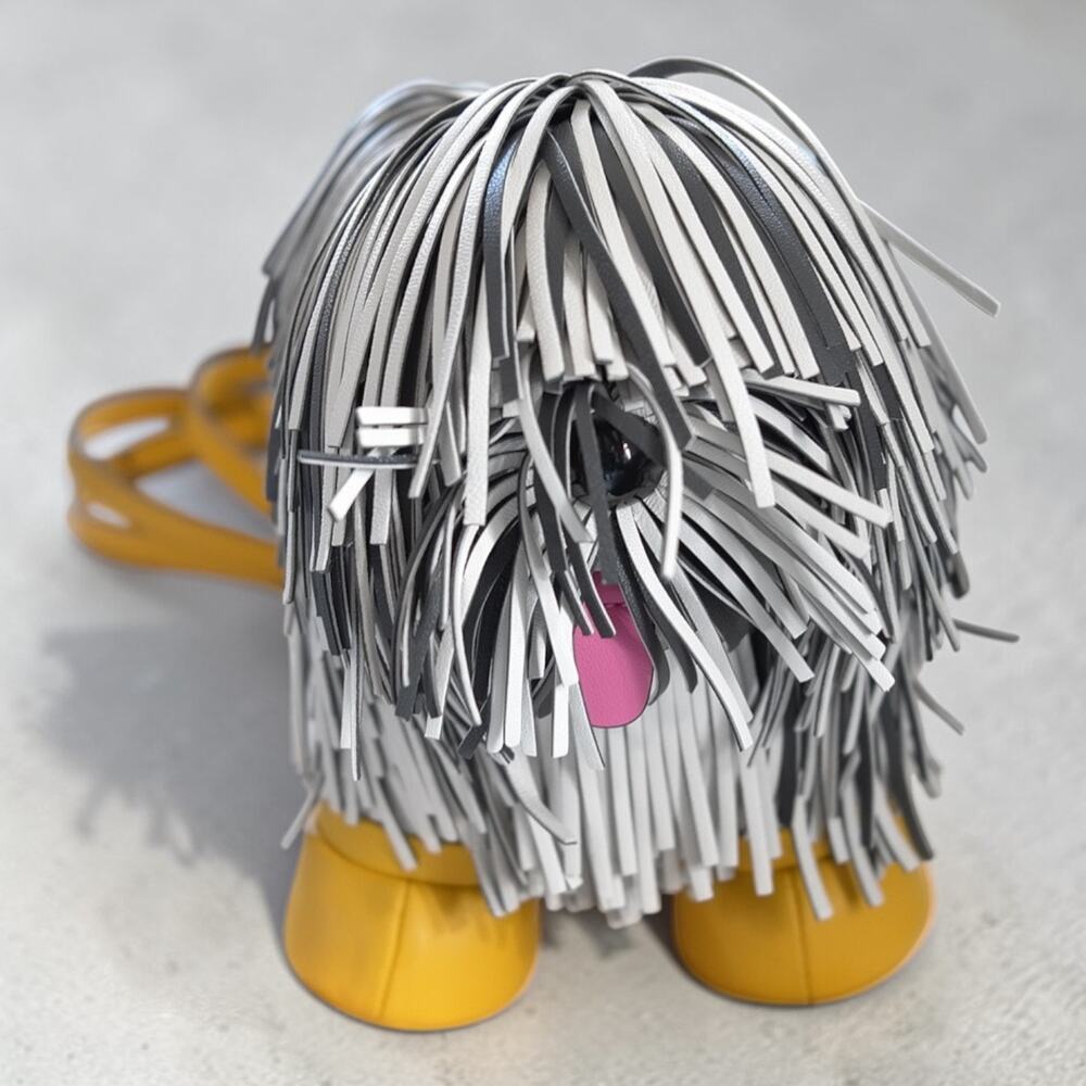 Kate Spade Showdog Fringed 3D Dog Leather Crossbody Bag KB164 Mint Rare - Picture 9 of 16